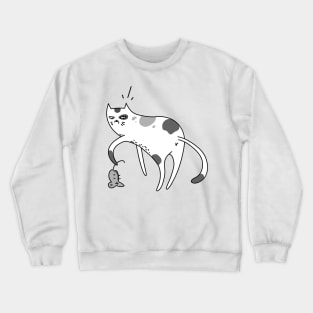 Funny cat and mouse Crewneck Sweatshirt